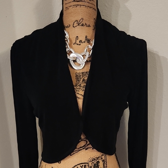 Chico's Tops - Chico's Black Cropped Blazer
